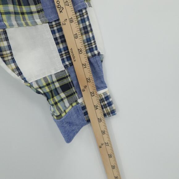 Marsh Landing II Shirt Womens 2X Blue Patchwork Boho Western Cottagecore - Picture 7 of 13